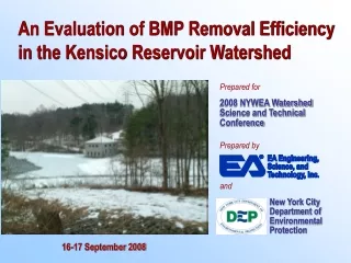 An Evaluation of BMP Removal Efficiency in the Kensico Reservoir Watershed