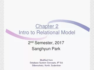 Chapter 2 Intro to Relational Model