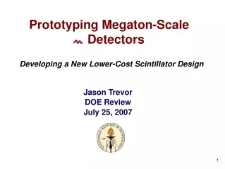 Prototyping Megaton-Scale n Detectors