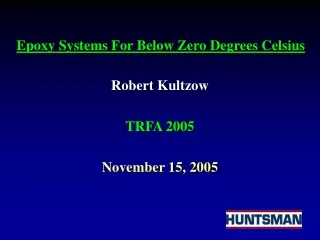 Robert Kultzow TRFA 2005 November 15, 2005