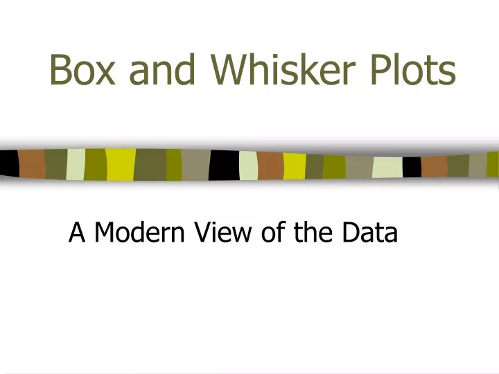 box and whisker plots