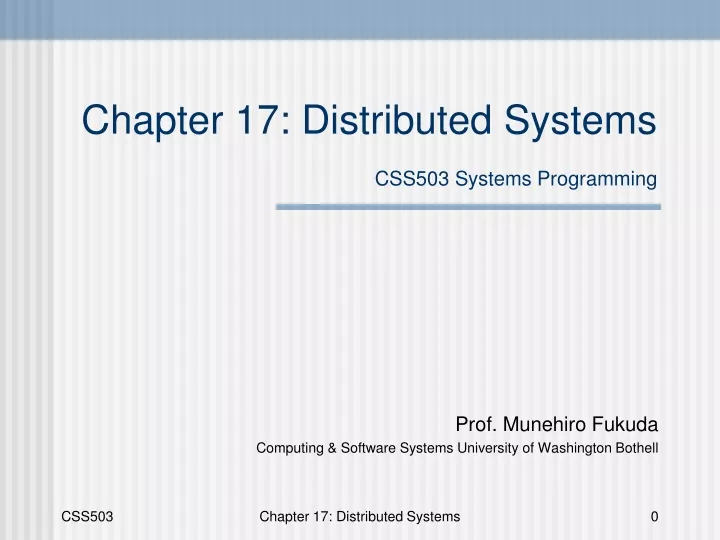 chapter 17 distributed systems css503 systems programming