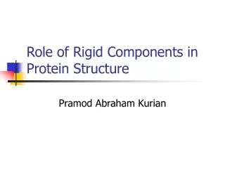 Role of Rigid Components in Protein Structure