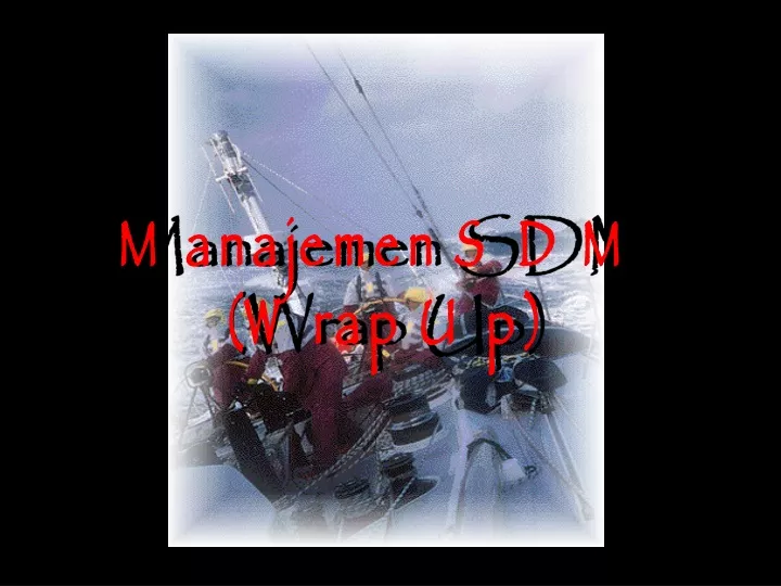 manajemen sdm wrap up