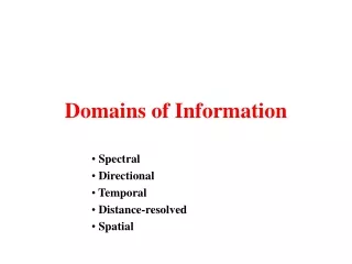 Domains of Information