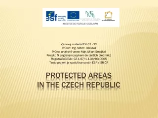 Protected areas in  the  Czech Republic
