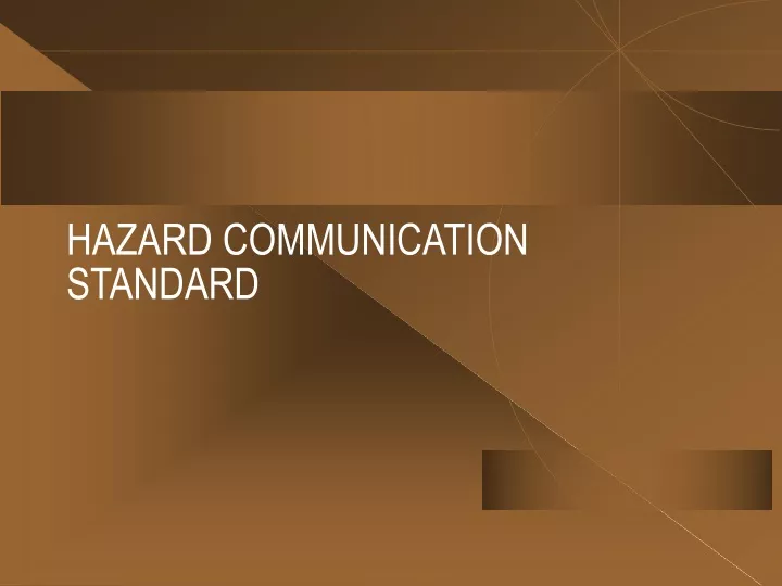 hazard communication standard