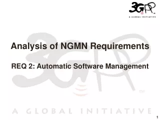 Analysis of NGMN Requirements REQ 2: Automatic Software Management