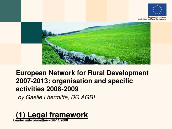 european network for rural development 2007 2013