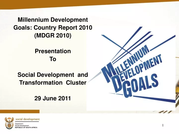 millennium development goals country report 2010