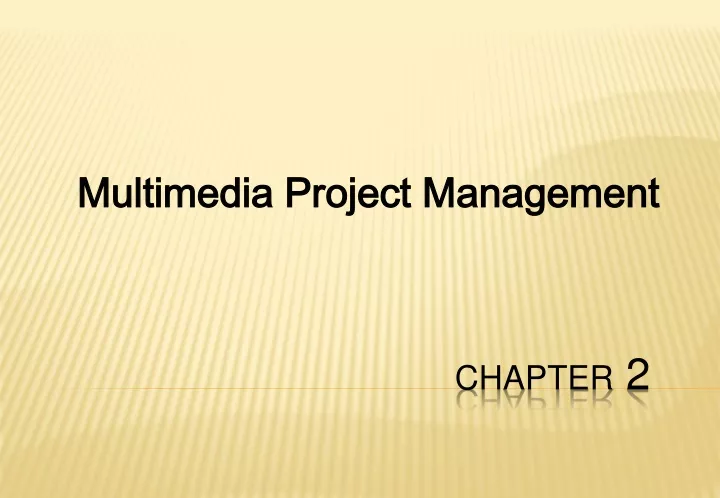 multimedia project management