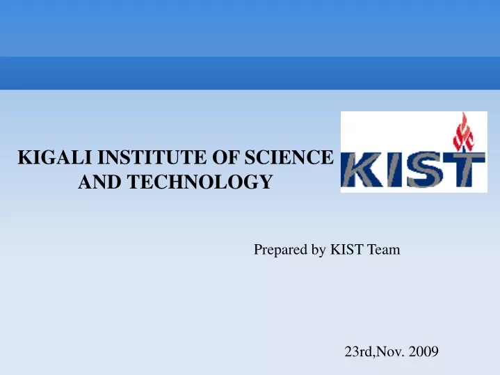 kigali institute of science and technology