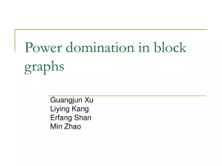 Power domination in block graphs