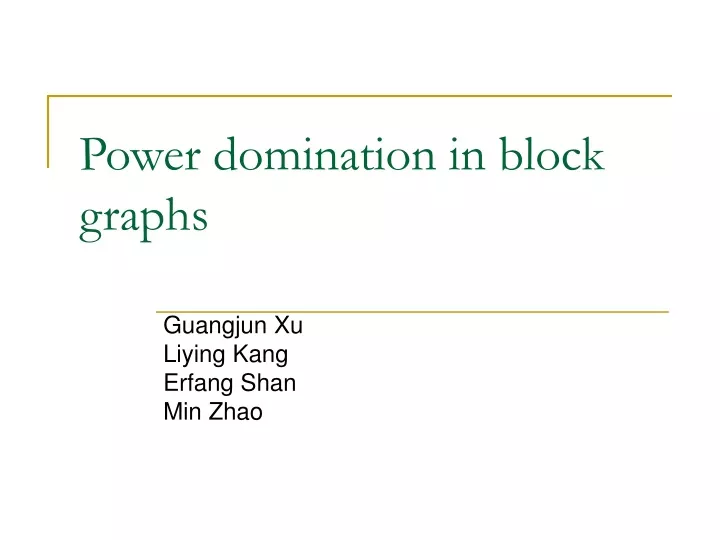 power domination in block graphs