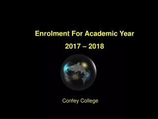 Enrolment For Academic Year 2017 – 2018