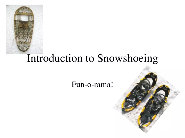 introduction to snowshoeing