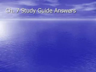 Ch. 7 Study Guide Answers