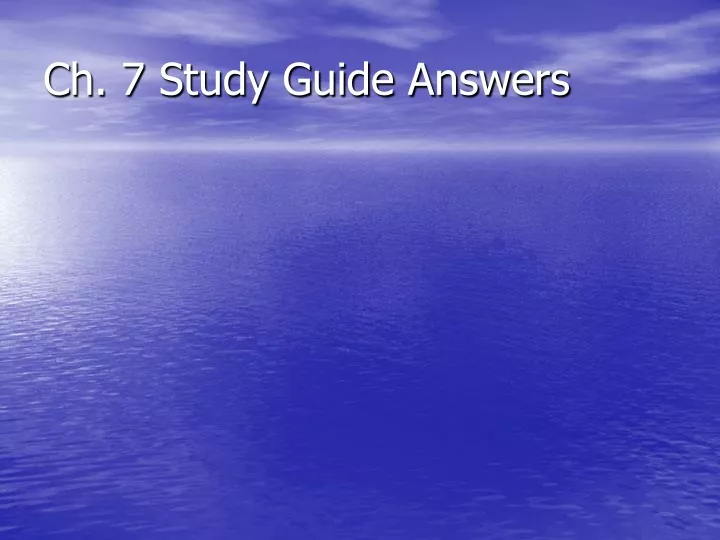 ch 7 study guide answers