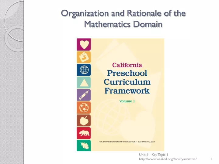 organization and rationale of the mathematics domain