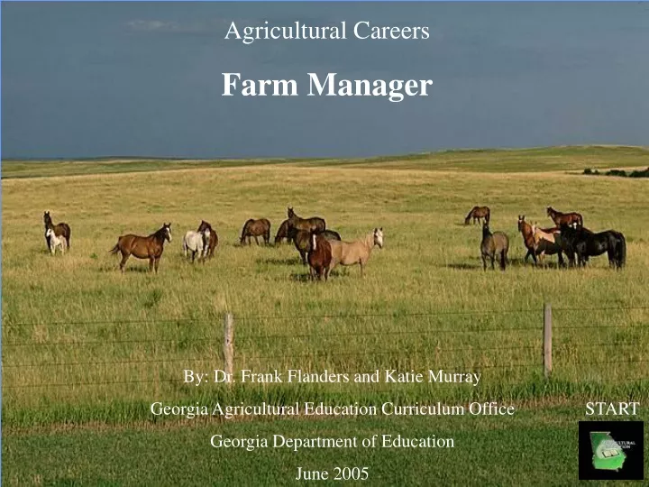 agricultural careers farm manager