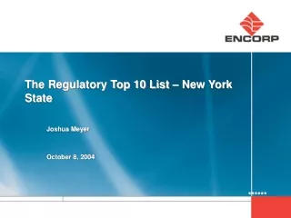 The Regulatory Top 10 List – New York State