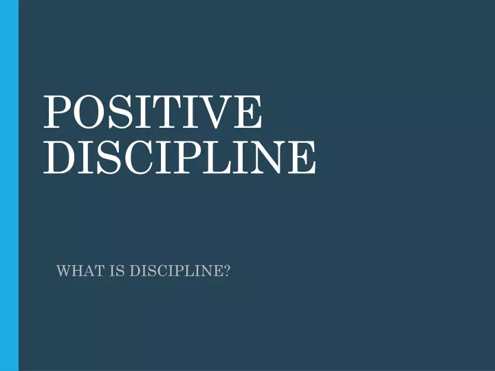 positive discipline