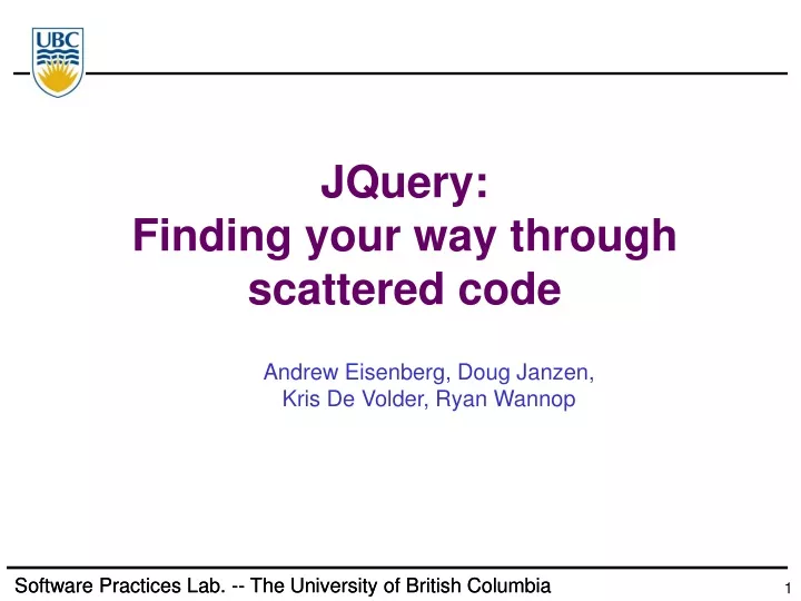 jquery finding your way through scattered code