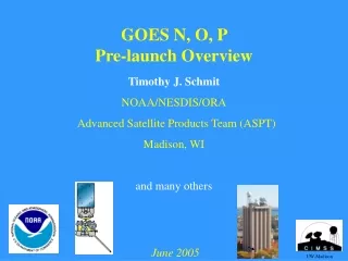 GOES N, O, P  Pre-launch Overview