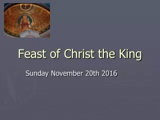 Feast of Christ the King