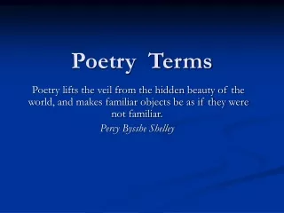 Poetry  Terms