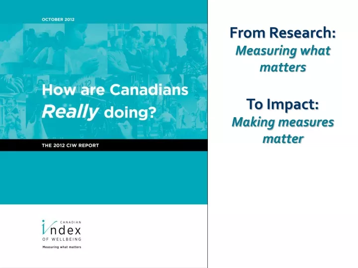 from research measuring what matters to impact