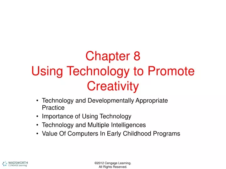 chapter 8 using technology to promote creativity