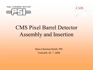CMS Pixel Barrel Detector Assembly and Insertion