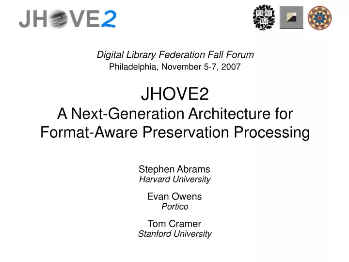 jhove2 a next generation architecture for format aware preservation processing
