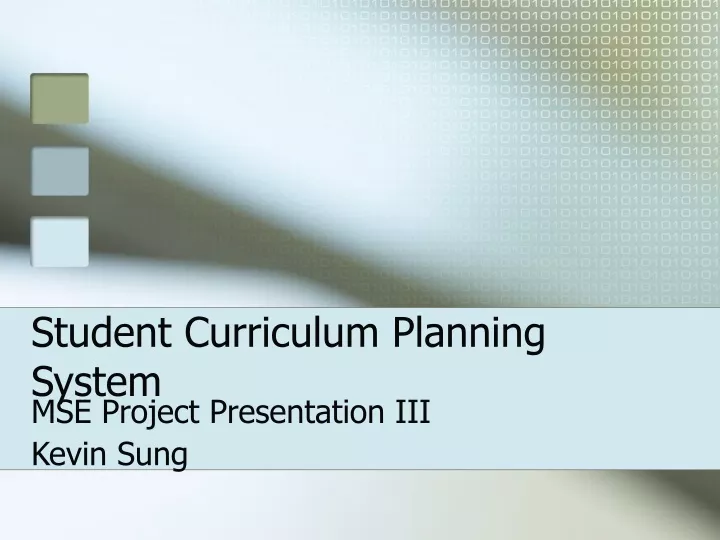 student curriculum planning system