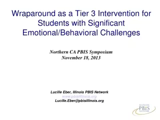 Wraparound as a Tier 3 Intervention for Students with Significant Emotional/Behavioral Challenges
