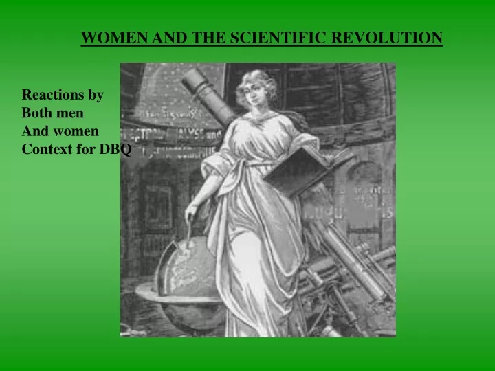 women and the scientific revolution