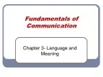 Fundamentals of Communication - slide 1