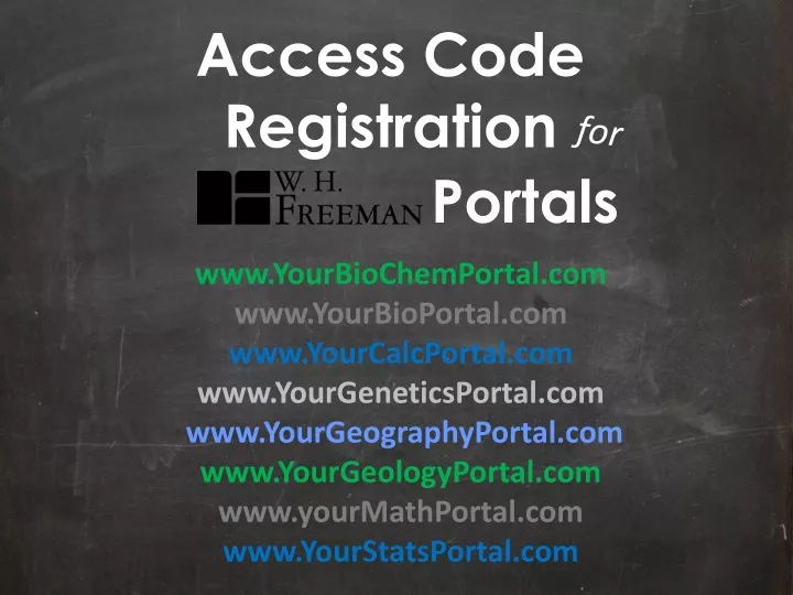 access code registration