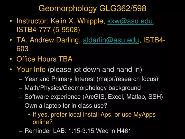 geomorphology glg362 598