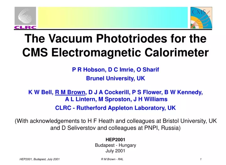 the vacuum phototriodes
