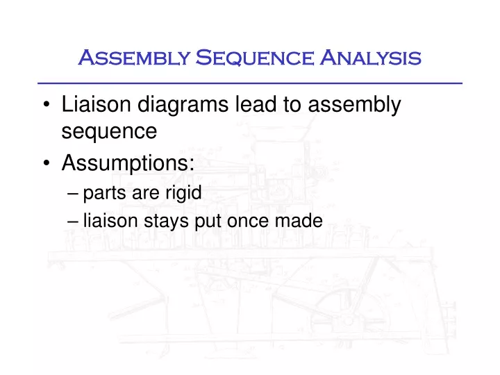 assembly sequence analysis