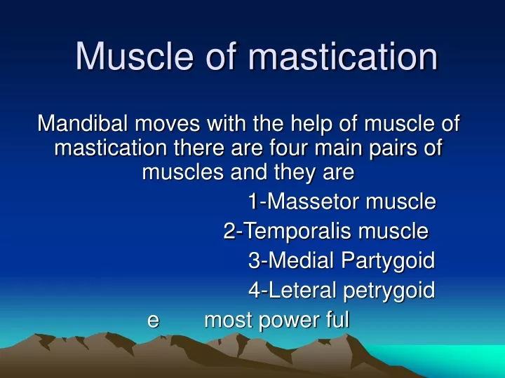 muscle of mastication