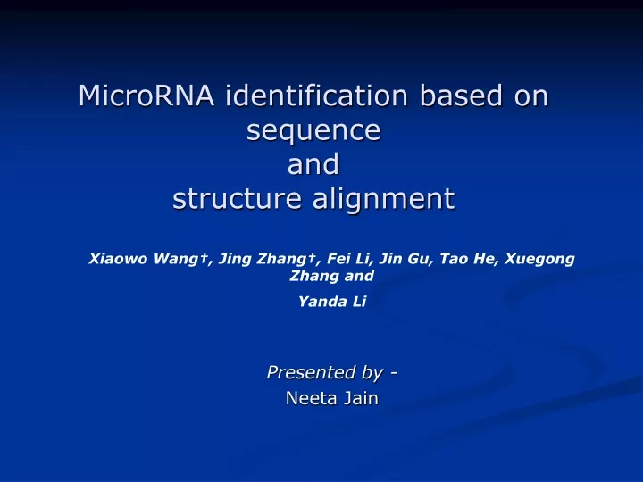 microrna identification based on sequence and structure alignment