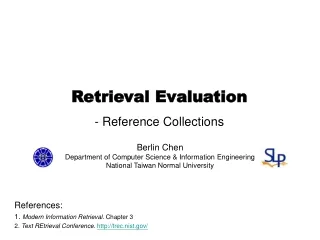 Retrieval Evaluation  - Reference Collections