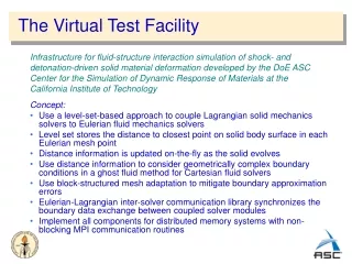 The Virtual Test Facility