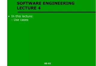SOFTWARE ENGINEERING  LECTURE 4