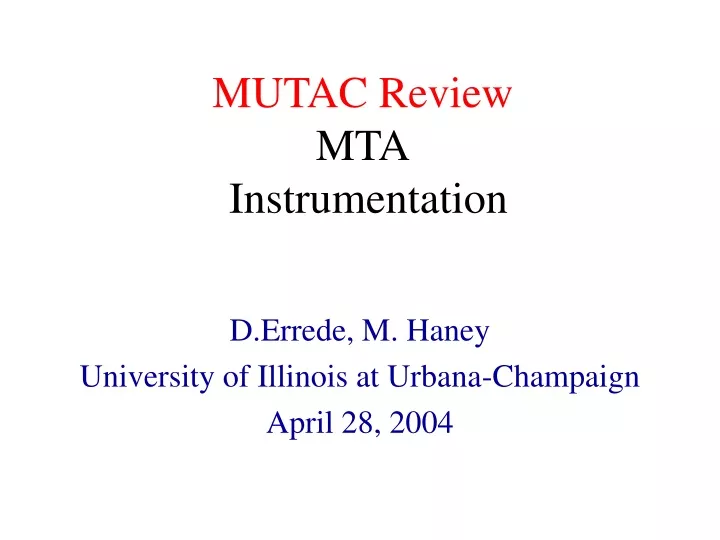 mutac review mta instrumentation