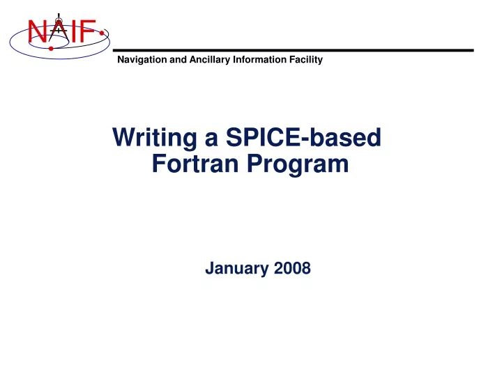 writing a spice based fortran program