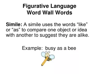 Figurative Language  Word Wall Words